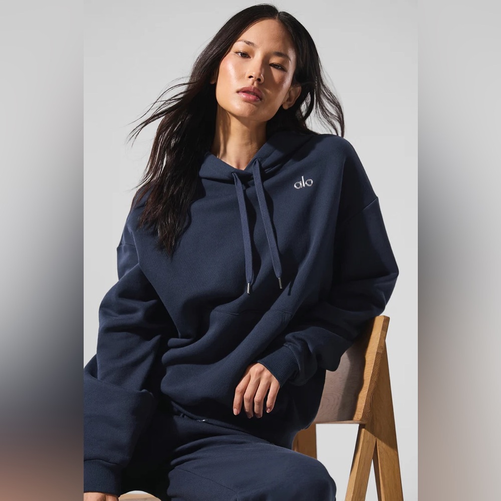 ALO Navy Accolade Hoodie